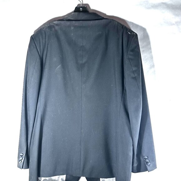 Geoffrey Beene Suit Jacket Blazer Sport Black Tuxedo Jacket Wool 46R 48L - Picture 5 of 5
